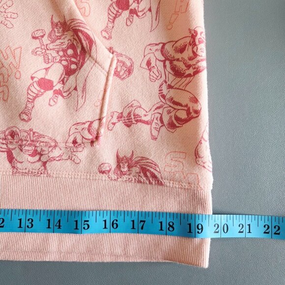 Disney Marvel Women's Pink Fleece Pullover Hoodie Sweatshirt Sz Medium Superhero - Picture 6 of 11